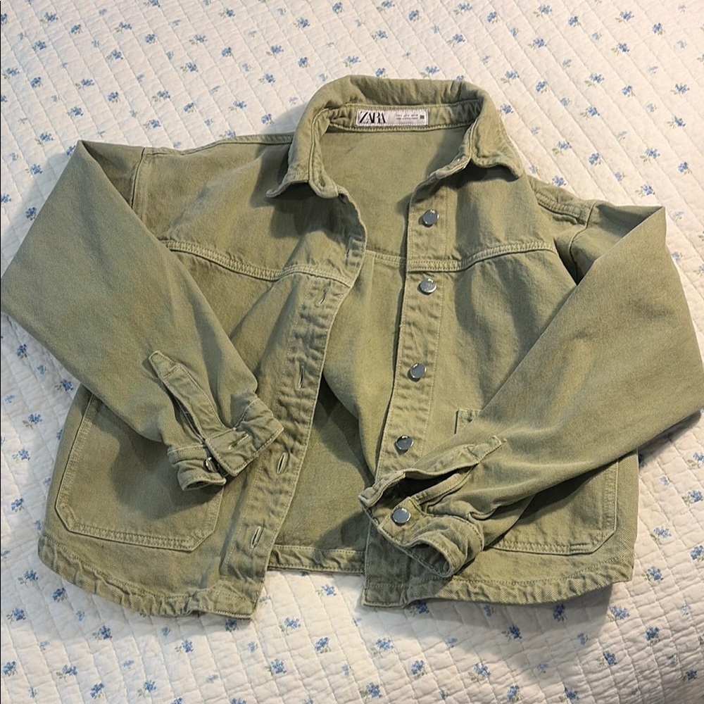 Zara Kids Olive Green Utility Jacket - Boys/Girls